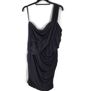 Torrid Black Draped Midi Dress